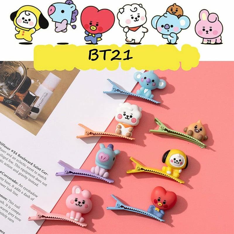 PINGJING BTS Bangtan Boys Cute Hair Band with Hair Clip Cotton Elastic Head  Bands Good for Face Washing Sports etc 8PCSSET Hair Clip  Amazonin  Jewellery