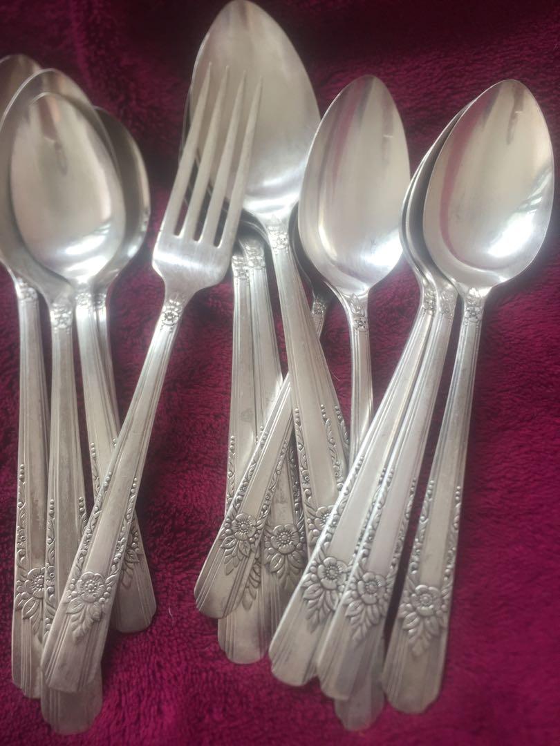 Camelia silver plate store spoon