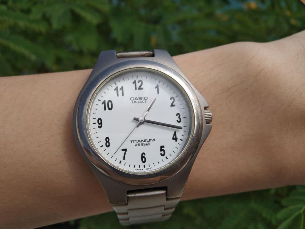 Casio lineage titanium wr50m sale