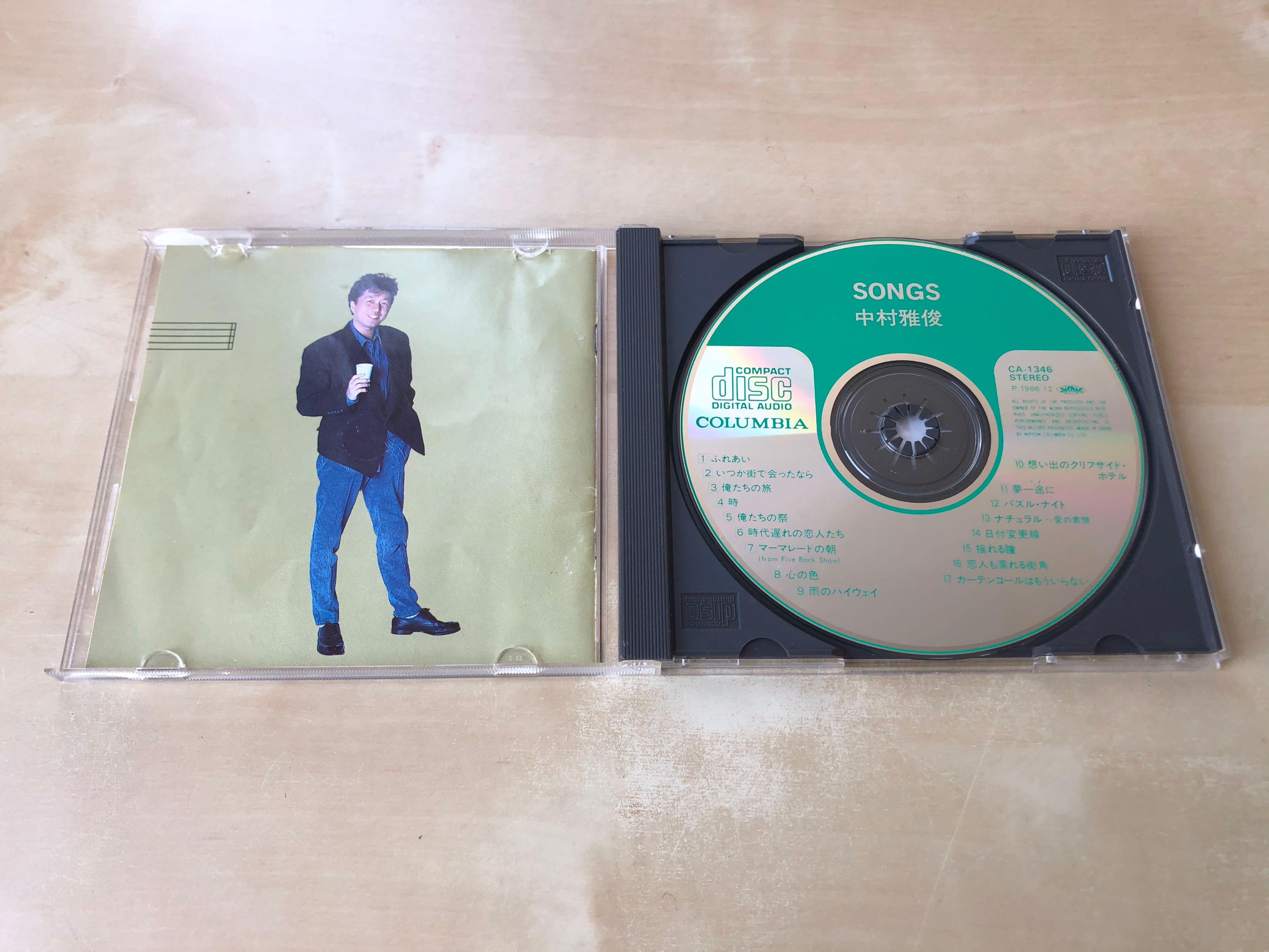 CD丨中村雅俊Nakamura Masatoshi - Songs 精選日本版, 興趣及遊戲 