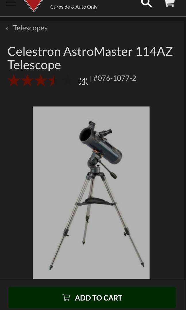 Celestron astromaster shop 114az telescope