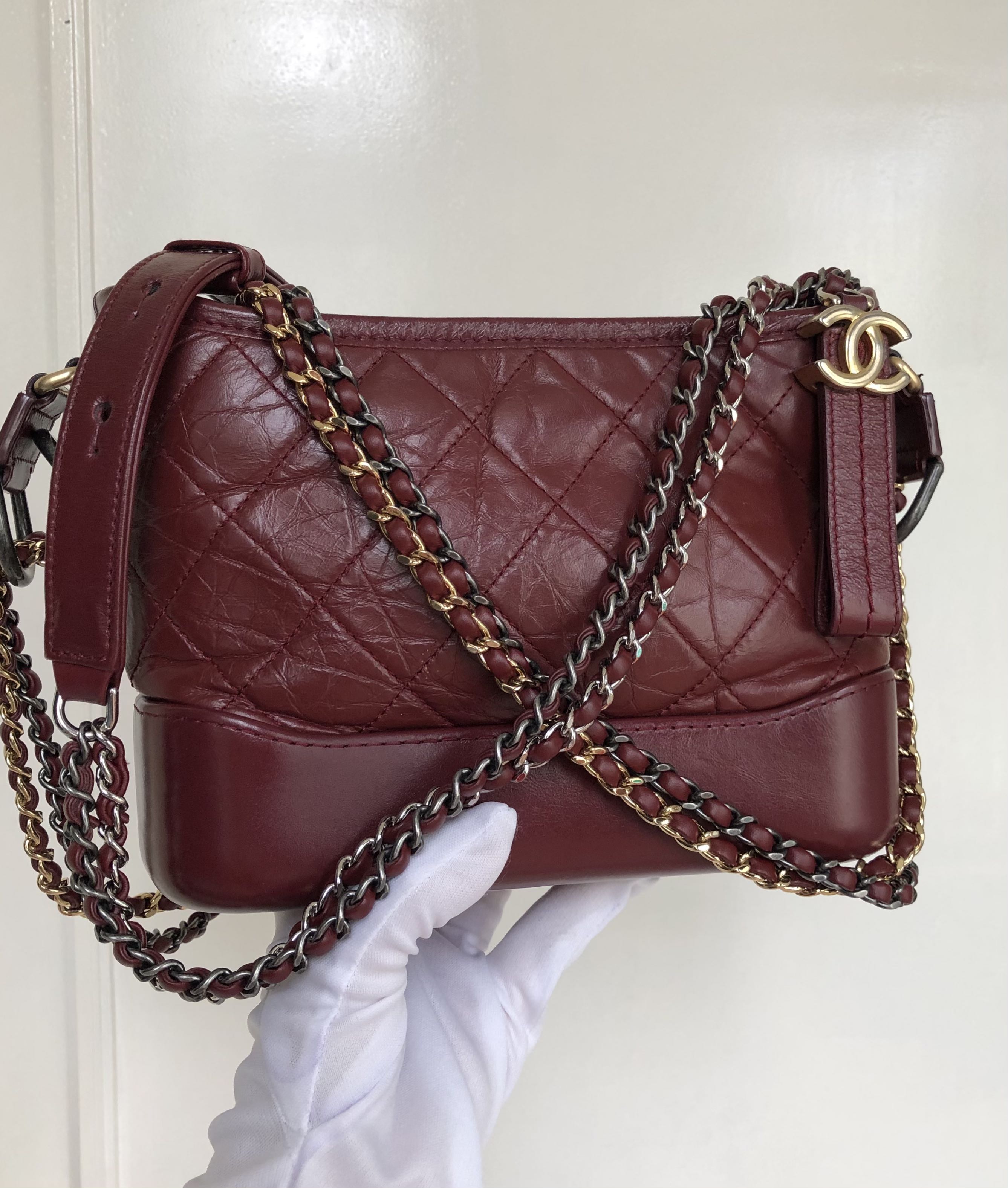 Chanel discount gabrielle burgundy