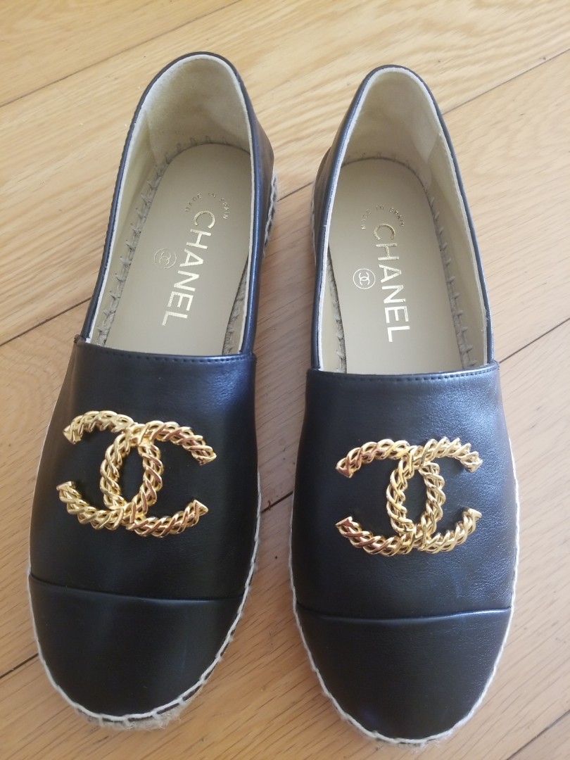 Chanel New Real Espadrilles size 36, 名牌, 手袋及銀包- Carousell