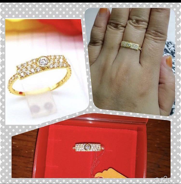 Cincin Emas 916 Women S Fashion Jewellery On Carousell Selain sebagai pelengkap ootd, cincin juga seringkali digunakan untuk event khusus seperti cincin kawin atau cincin tunangan. cincin emas 916 women s fashion