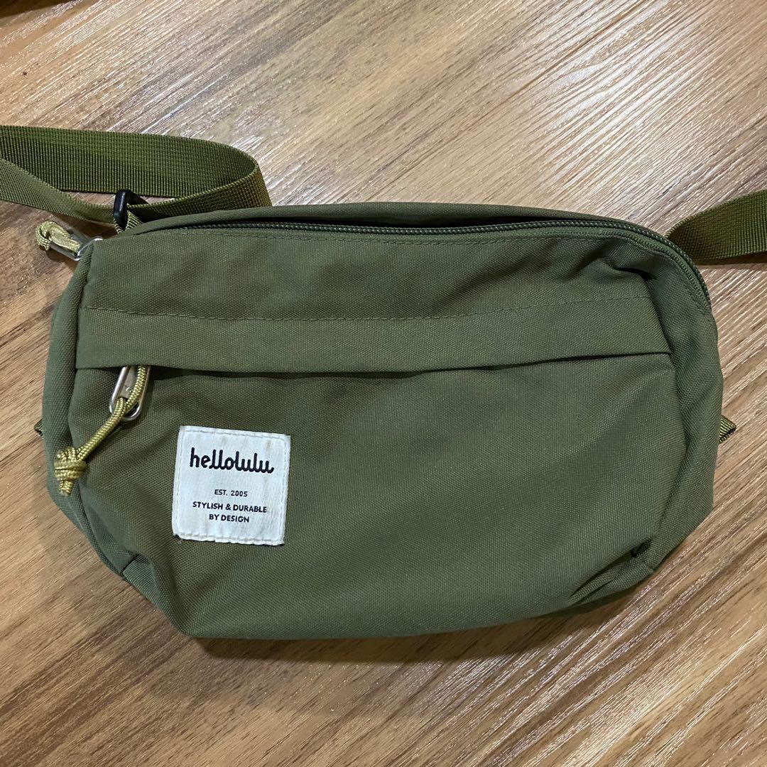 CNY SALES Hellolulu Hollis Olive Green Mini Sling Bag Men s Fashion Bags Sling Bags on Carousell
