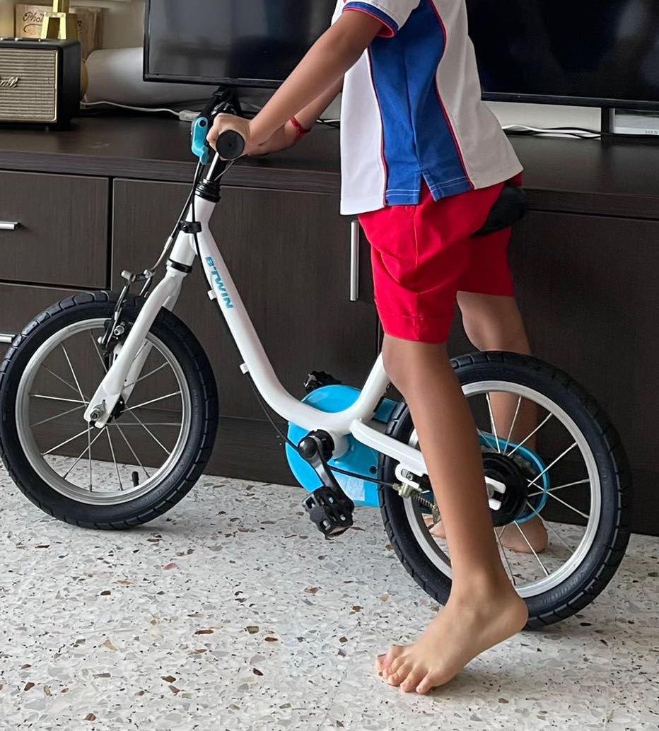Decathlon BTwin 14 inch bicycle with training wheels Sports Equipment Bicycles Parts Bicycles on Carousell