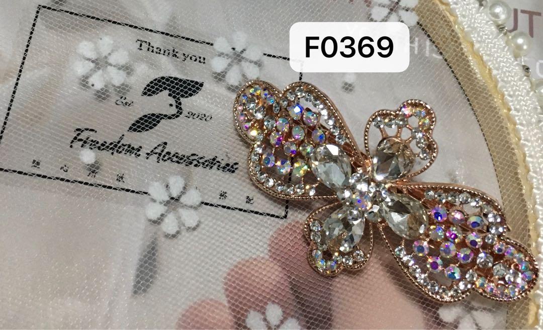 Diamond Butterfly spring clip, Women's Fashion, Accessories, Hair