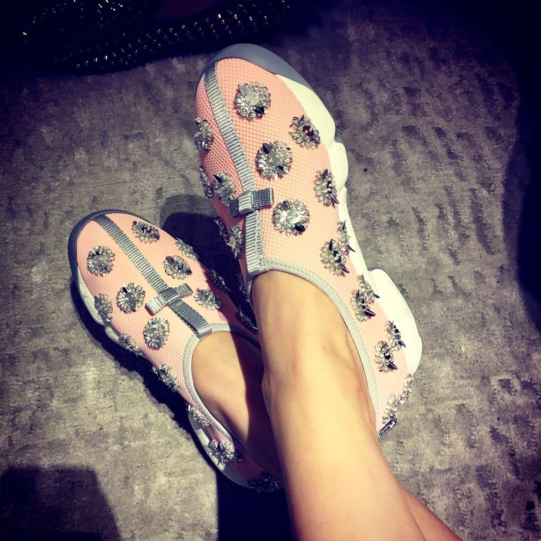 Dior fusion flower sneaker in pink 38.5 Luxury Sneakers