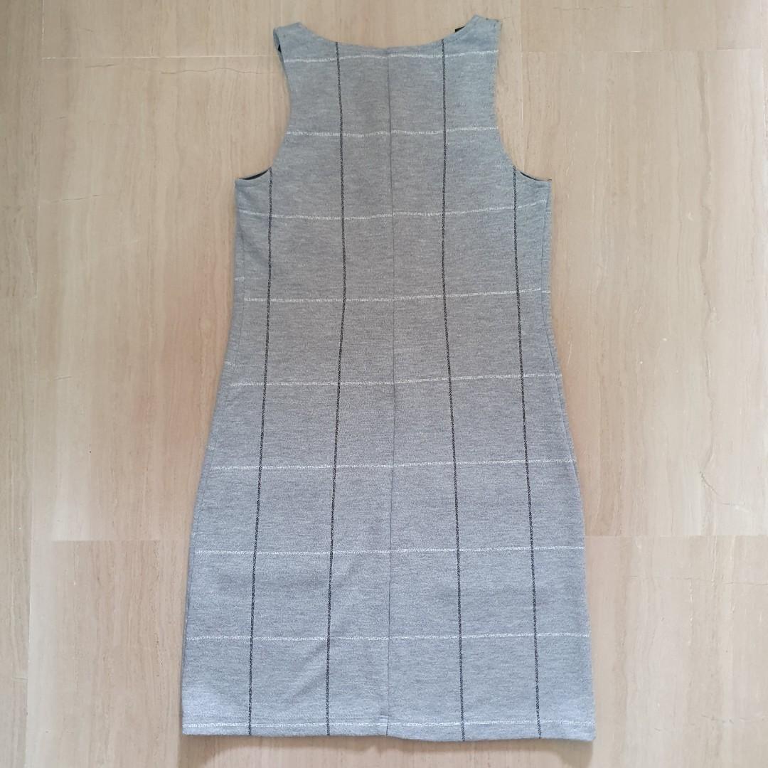 slim fit dress slacks Reckless Check Mini Pinafore Dress | Disturbia