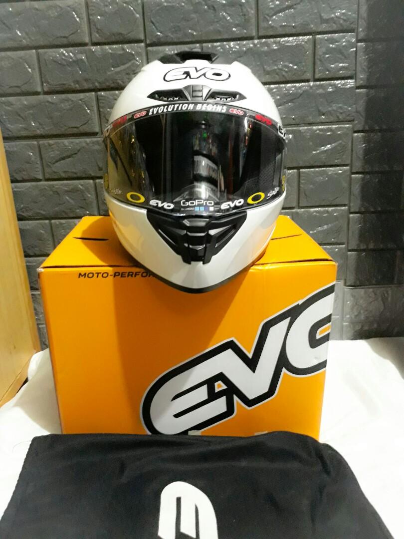 Evo helmet white Motorbikes Motorbike Parts Accessories