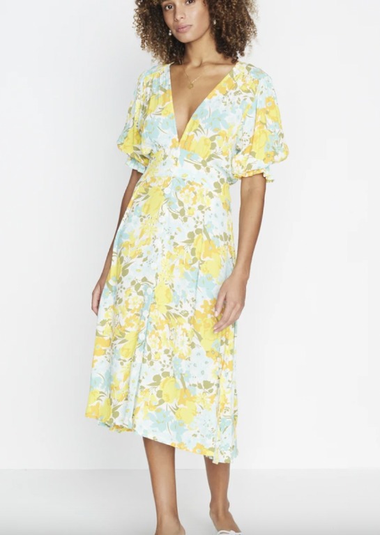 Faithfull The Brand Rafa Midi Dress Annina Floral Size S Women S Fashion Dresses Sets Dresses On Carousell