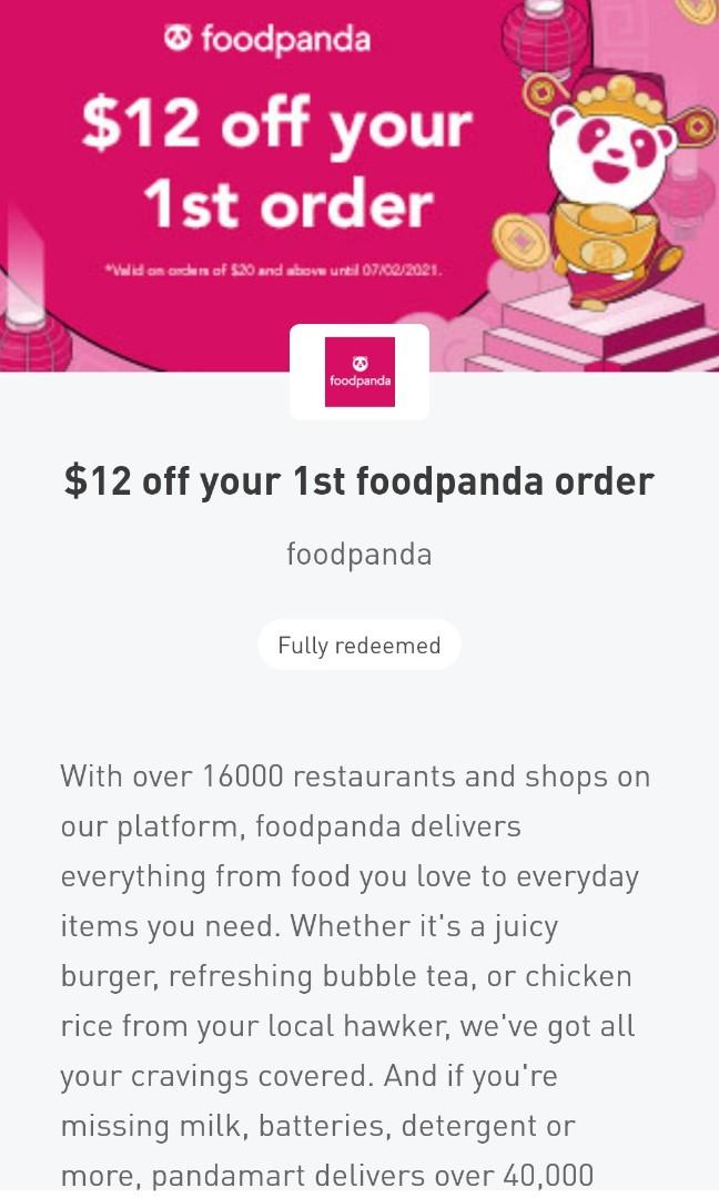 Foodpanda new discount coupons