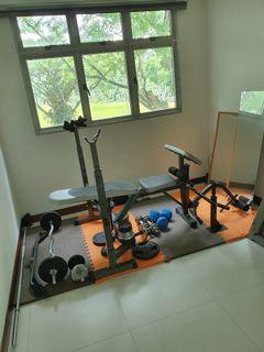 Full set of gym equipment
