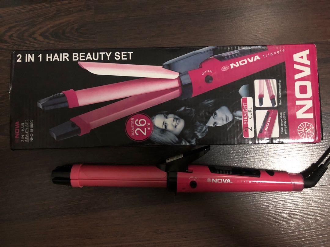 Nova Hair curler and straightener 2 in 1 Beauty Personal Care Hair on Carousell