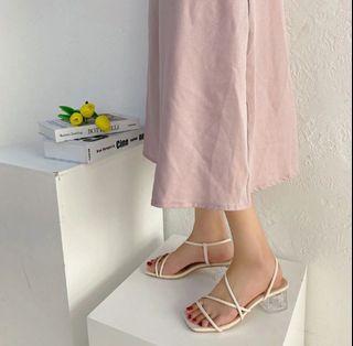 Heels in cream