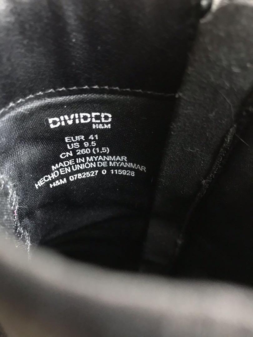 H and m black ankle outlet boots