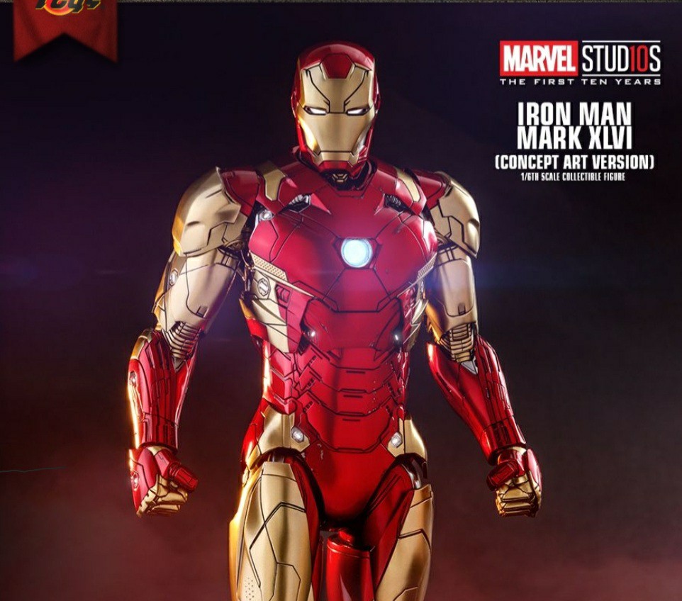 Hot Toys Iron Man Mark XLVI Mark 46 Concept Art, Hobbies & Toys, Toys