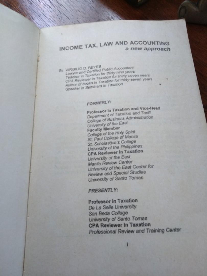 tax law and accounting a new approach textbook book virgilio d