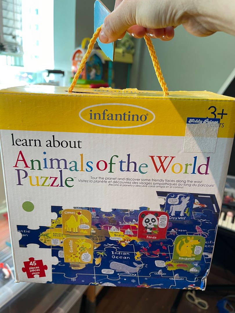 Infantino Animals of the World Puzzle Hobbies Toys Toys