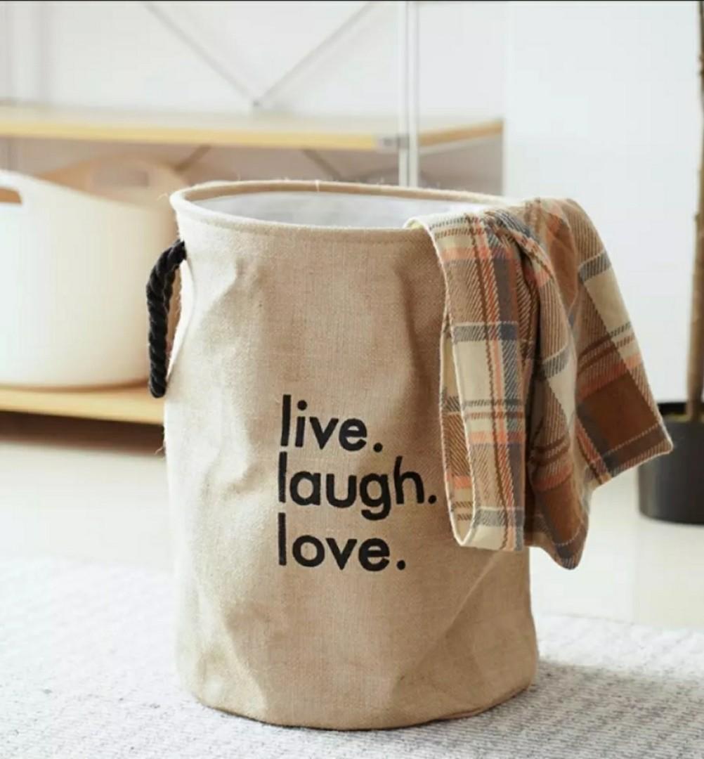 Laundry Bag, Laundry Basket - Live Laugh Love