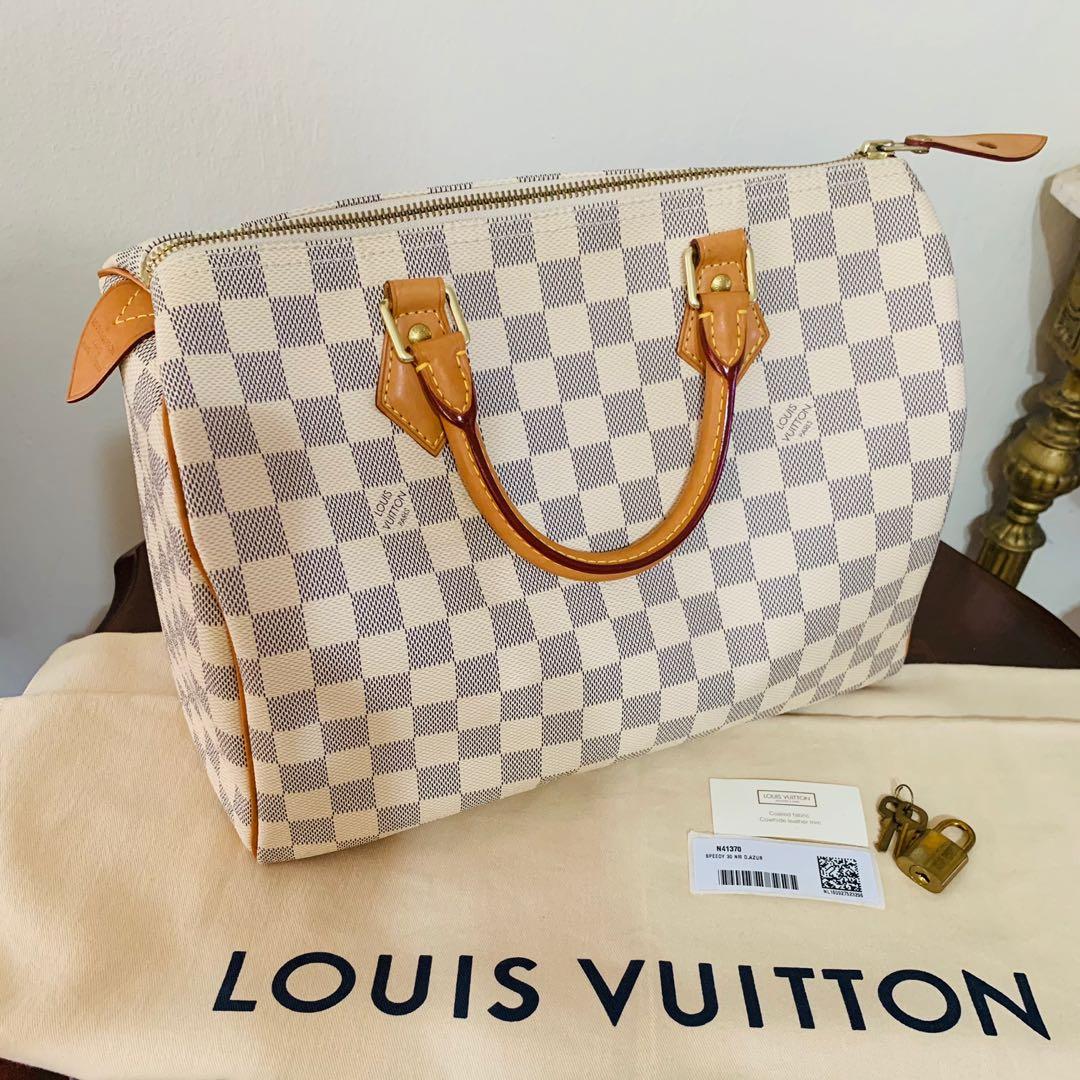 LV Speedy 30 Damier Azur, Luxury, Bags & Wallets on Carousell
