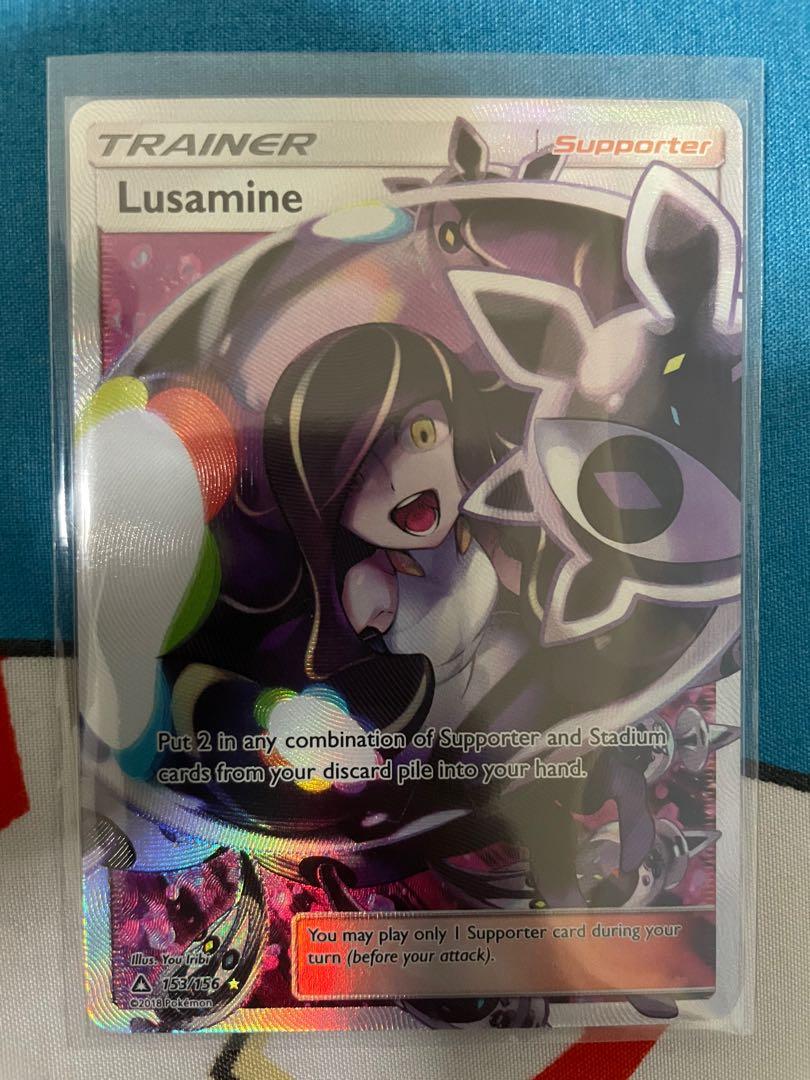 Pokemon Tcg Lusamine 153 156 Full Art Ultra Rare Sun Moon Ultra Prism Toys Games Board Games Cards On Carousell