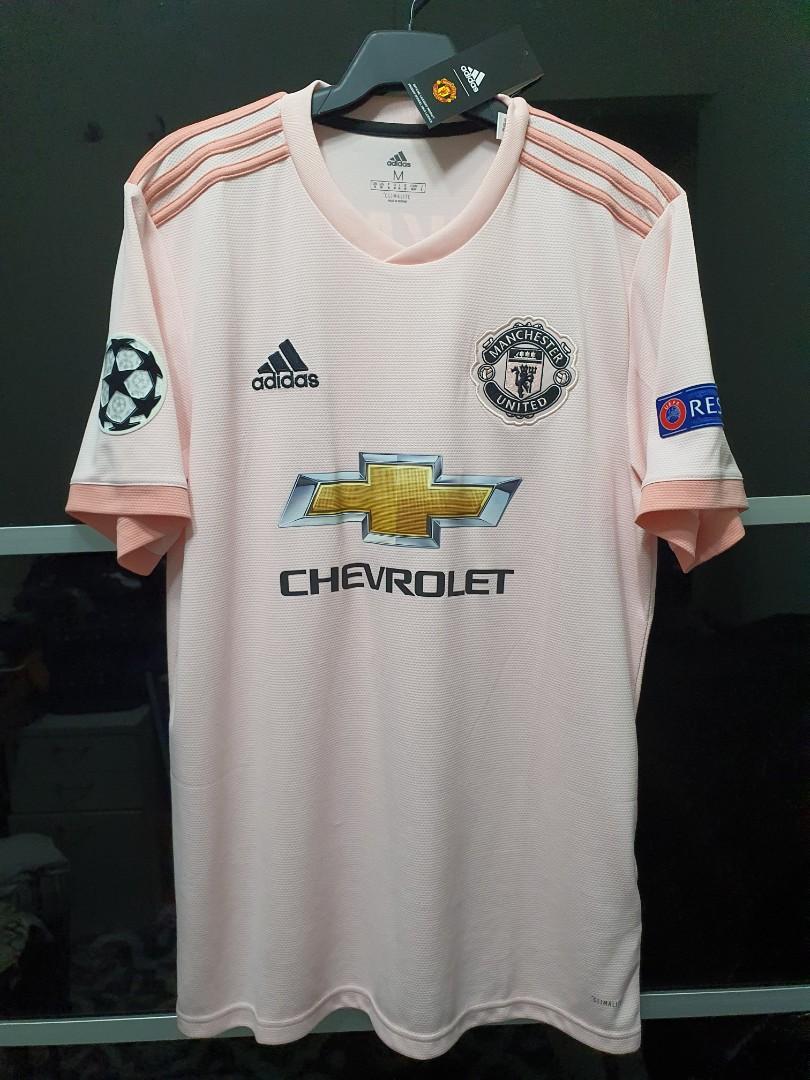 Manchester United Pink Jersey Jersi UCL Lukaku, Men's Fashion, Bottoms ...