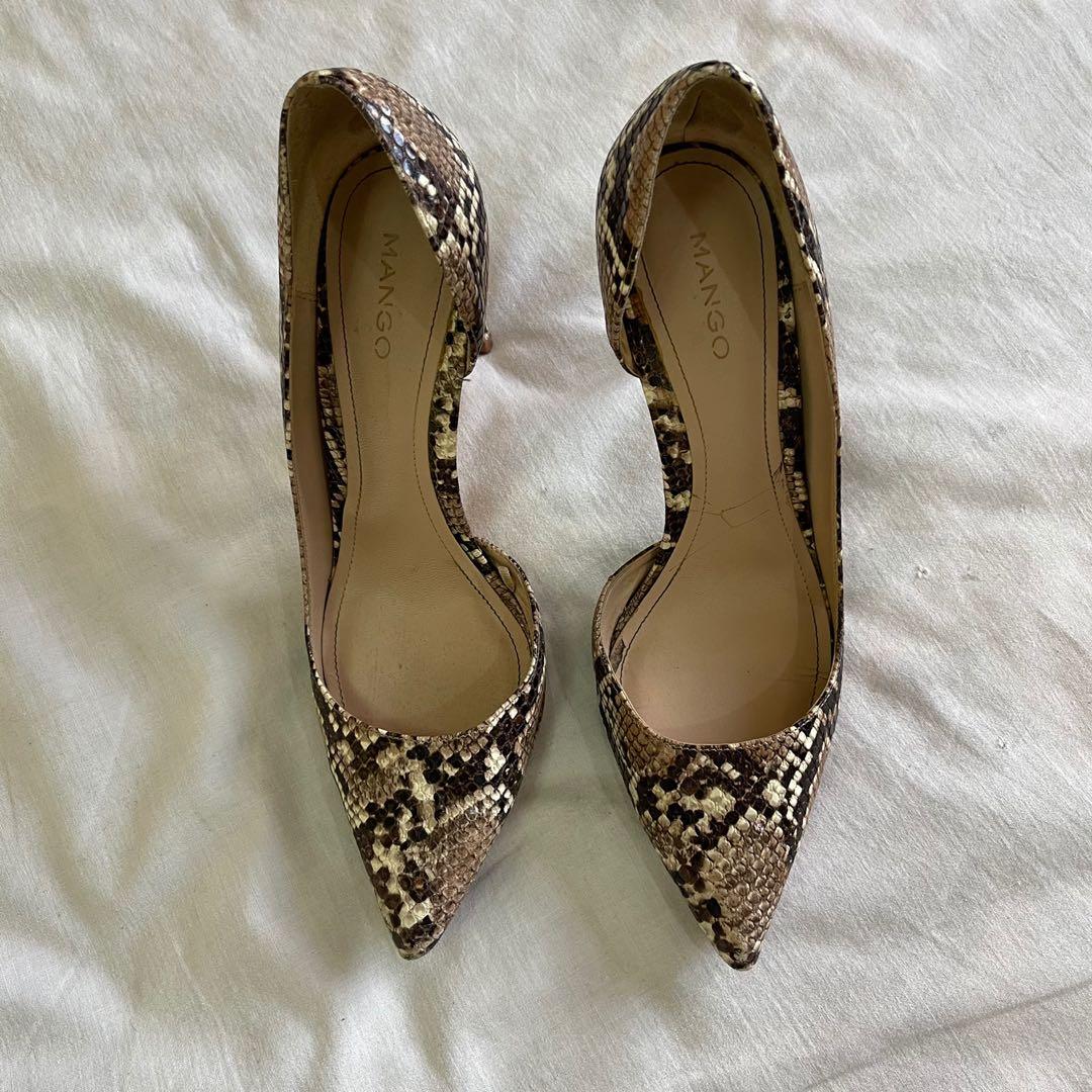 Mango Snakeskin Heels