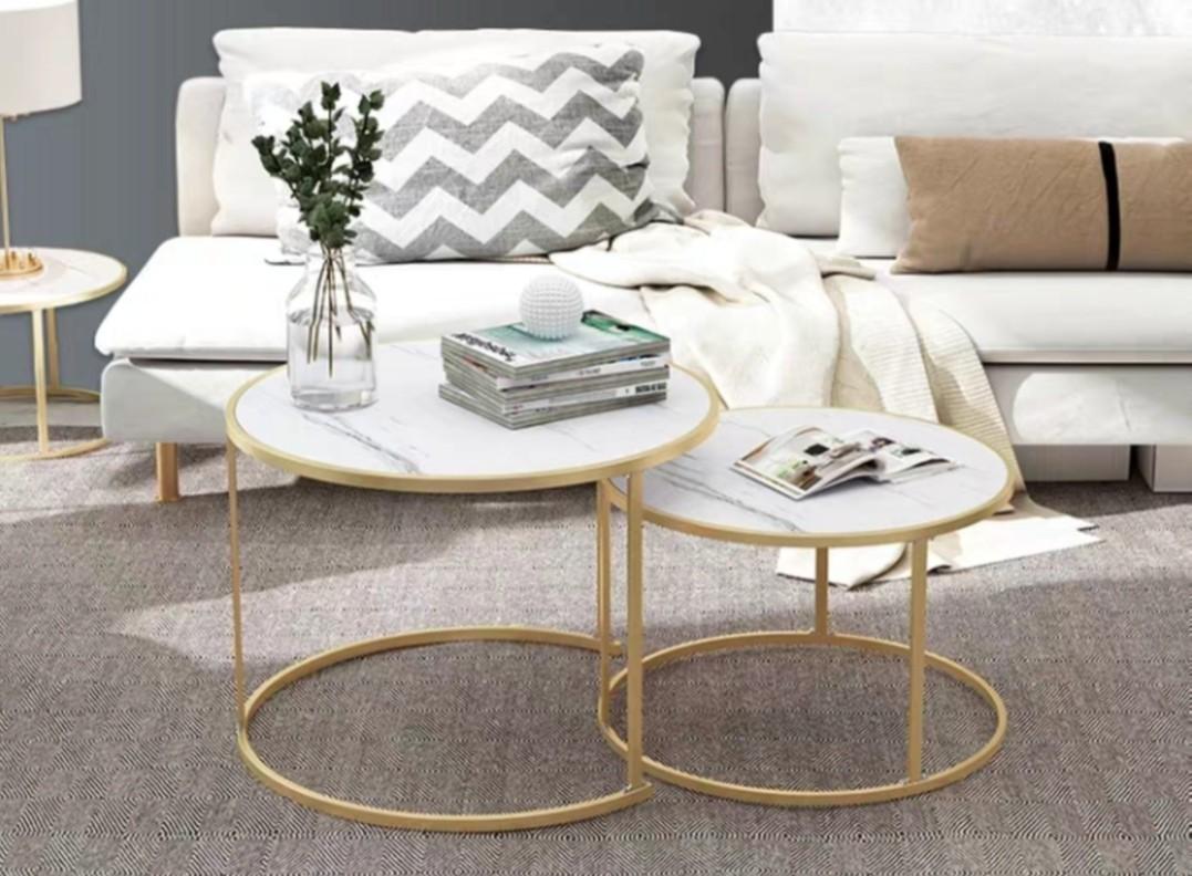 marble stacking coffee table