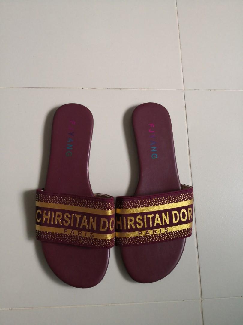 Maroon Slippers Women s Fashion Footwear Flipflops and Slides