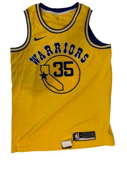 Kevin Durant Golden State Warriors Nike Hardwood Classics Swingman Jersey -  Gold