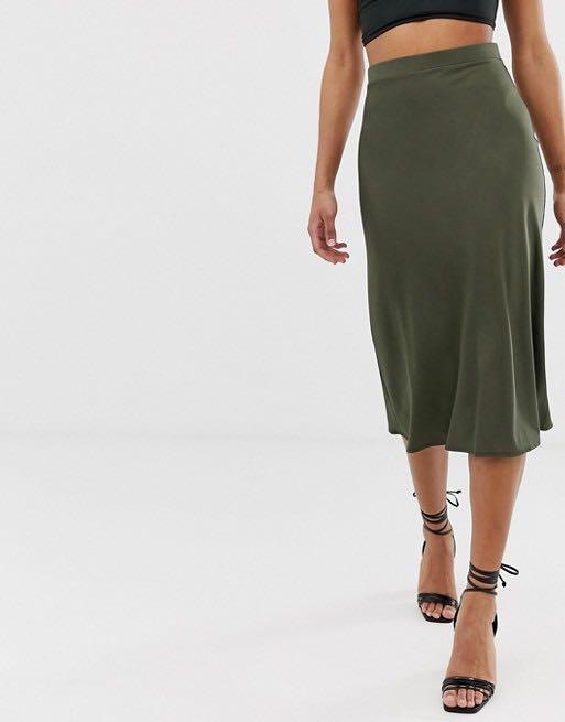Miss Selfridge bias cut midi skirt Women s Fashion Bottoms Skirts on Carousell