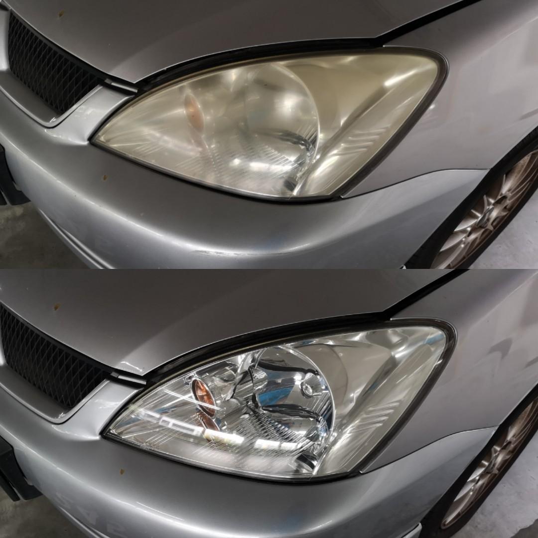 Mitsubishi Lancer GLX CS3 Headlight Restoration Polish, Car Accessories ...
