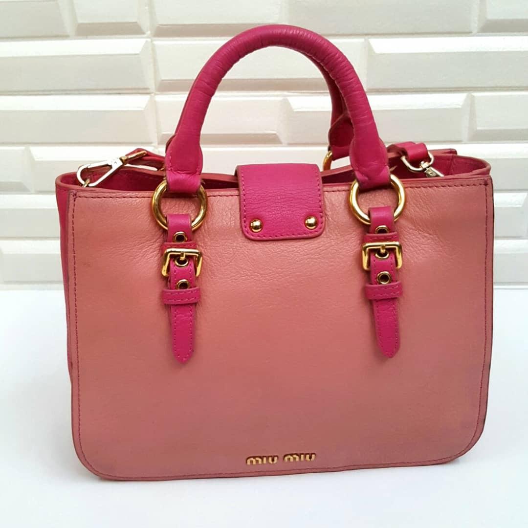 MIU MIU MADRAS BAG ♥ IN HOT PINK ♥ 