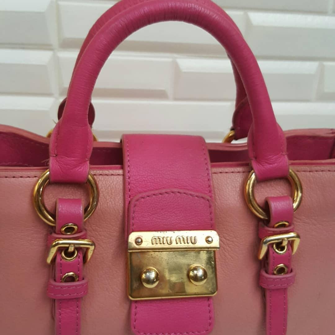 MIU MIU MADRAS BAG ♥ IN HOT PINK ♥ 