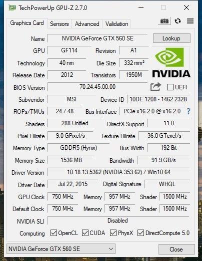 Gtx 560 se top driver