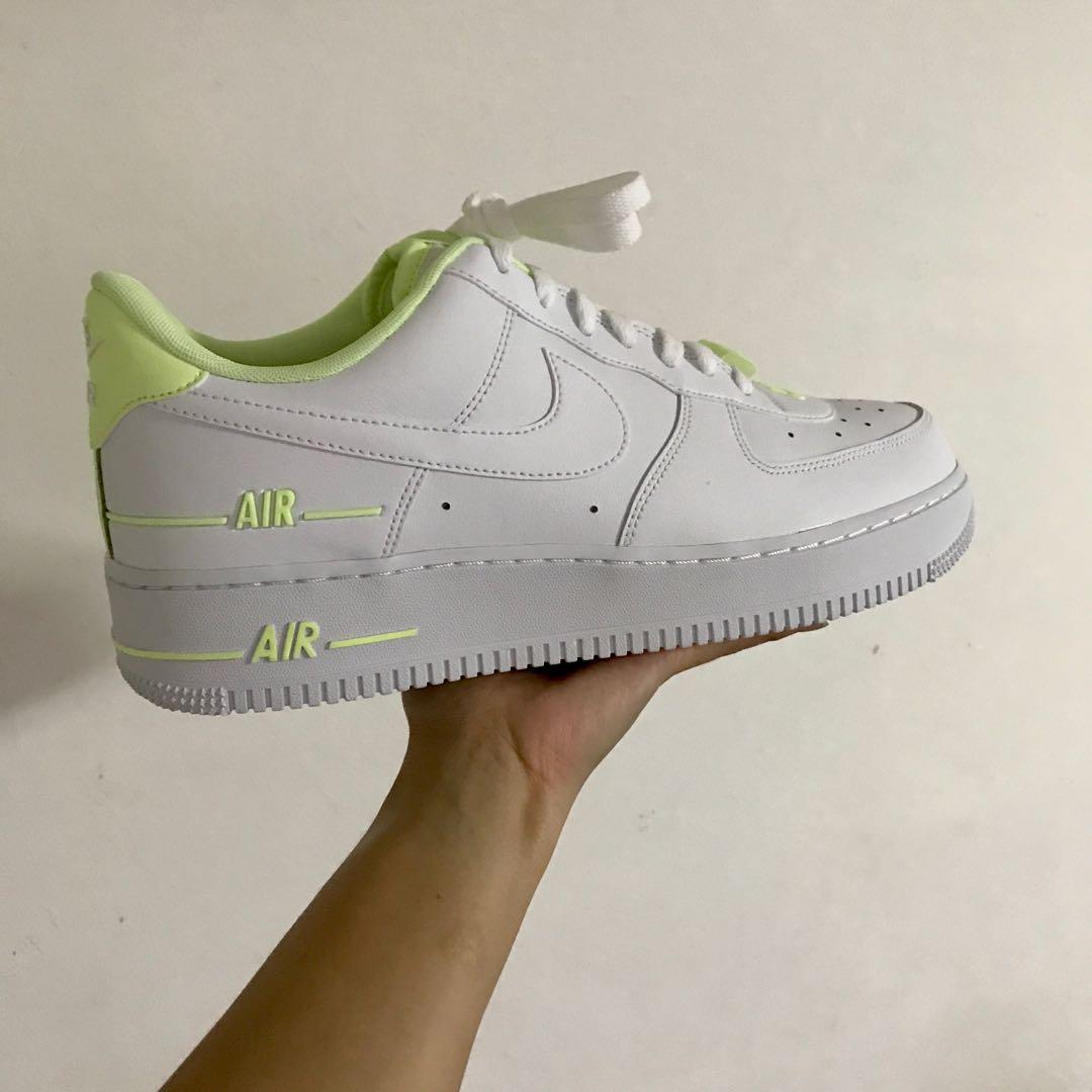 Nike Air Force 1 07 LV8 White/Barely Volt Men&s Shoes, Size: 8.5