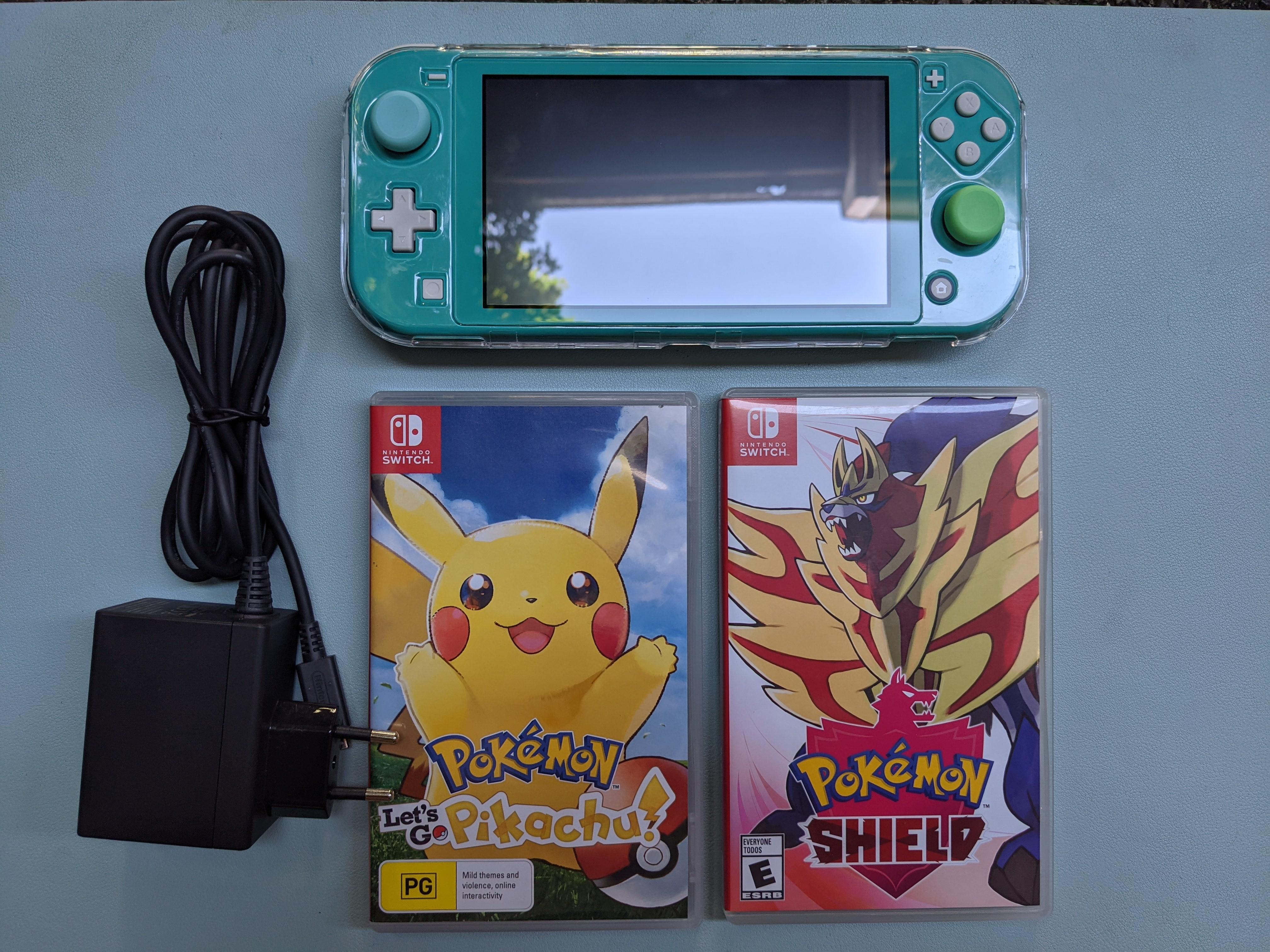 Nintendo Switch Lite Turquoise Pokemon Let S O Pikachu And Shield Bundle Video Gaming Video Game Consoles Nintendo On Carousell