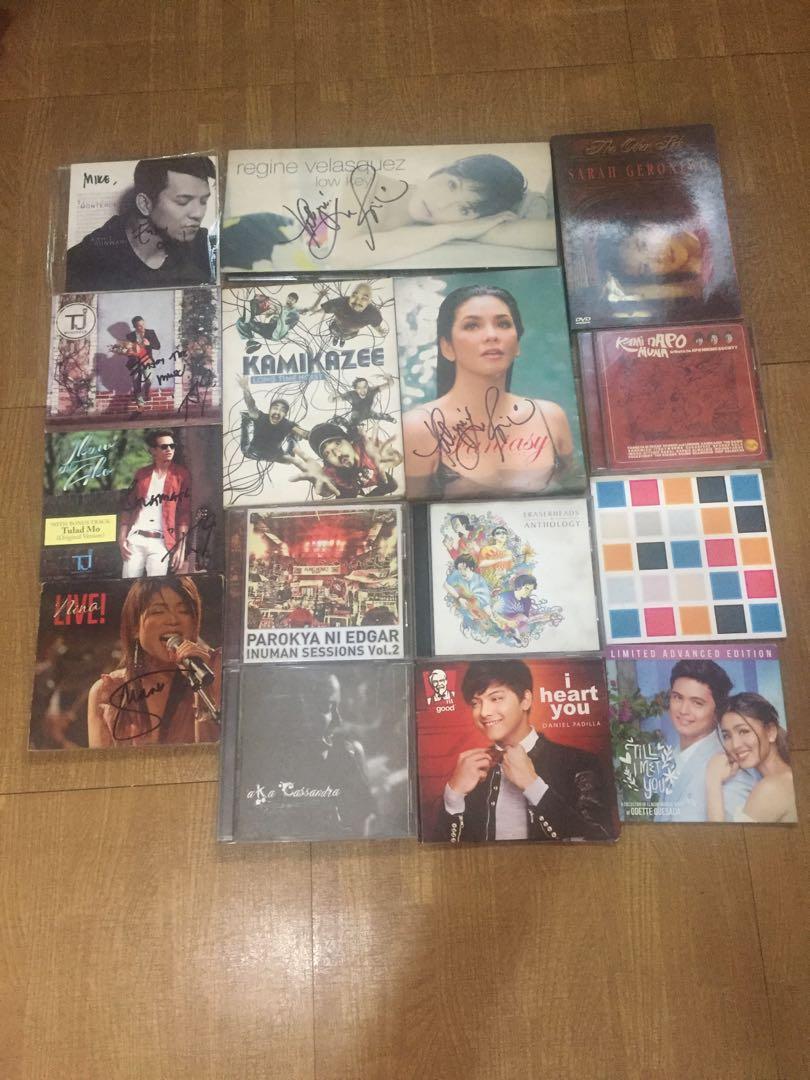 OPM Original CDs for Sale (Category: CDs & DVDs) located in Manila. Submitted by breezymikec (Listing ID 1066526761, Image 1). Description: SOLD: Regine Velasquez Signed Low Key CD SOLD: Regine Velasquez Signed Fantasy CD SOLD: ERASERHEADS ANTHOLOGY CD SOLD: Sarah Geronimo Becoming Signed CD SOLD: Sarah Geronimo Popstar Signed CD SOLD: Kamikazee CD SOLD: Nina Live Signed CD *Remaining CDs are available PAROKYA NI EDGAR INUMAN SESSION CD TJ MONTER