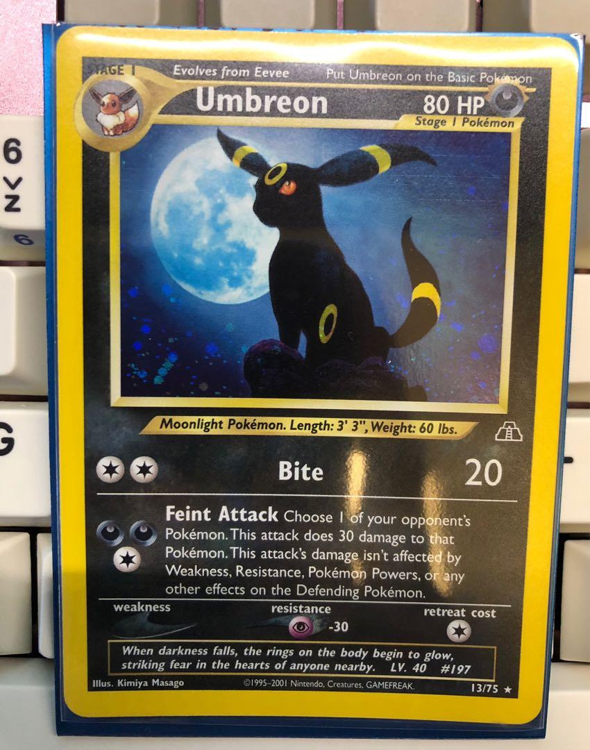 Pokemon Card Neo Discovery Umbreon 13 75 Holo Hobbies Toys Toys Games On Carousell