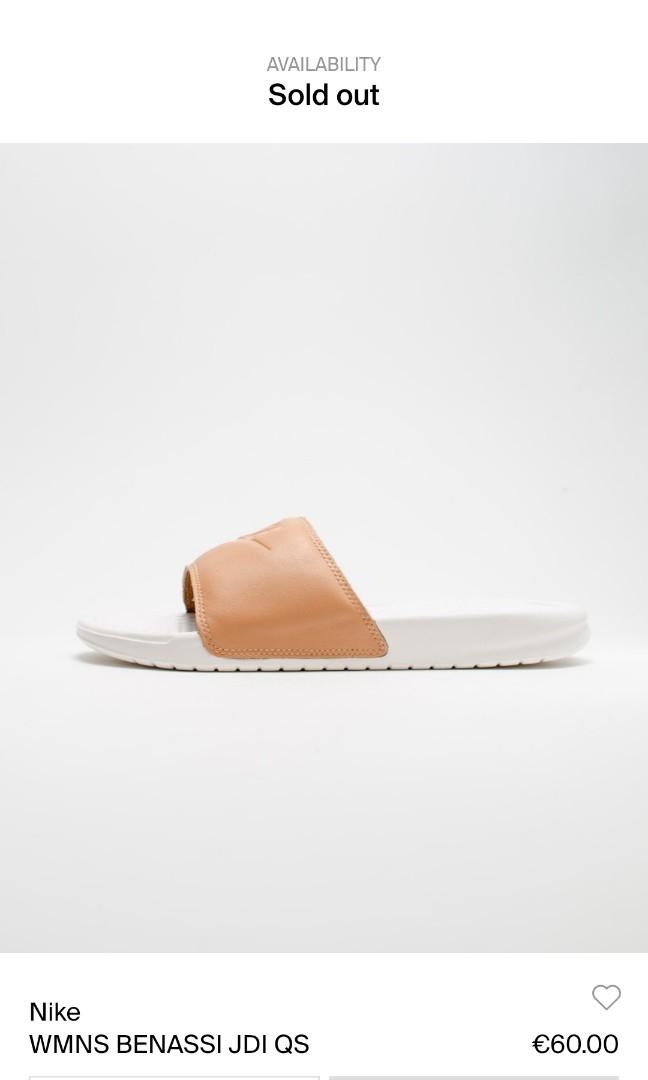 RARE* BNIB Nike Women's Benassi Just Do It (JDI) QS Leather Slides, Women's  Fashion, Footwear, Sneakers on Carousell