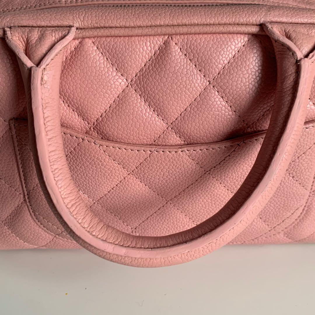 RARE] Sakura Pink Chanel Mini Boston Bag CC Top Handle in Caviar, Luxury,  Bags & Wallets on Carousell