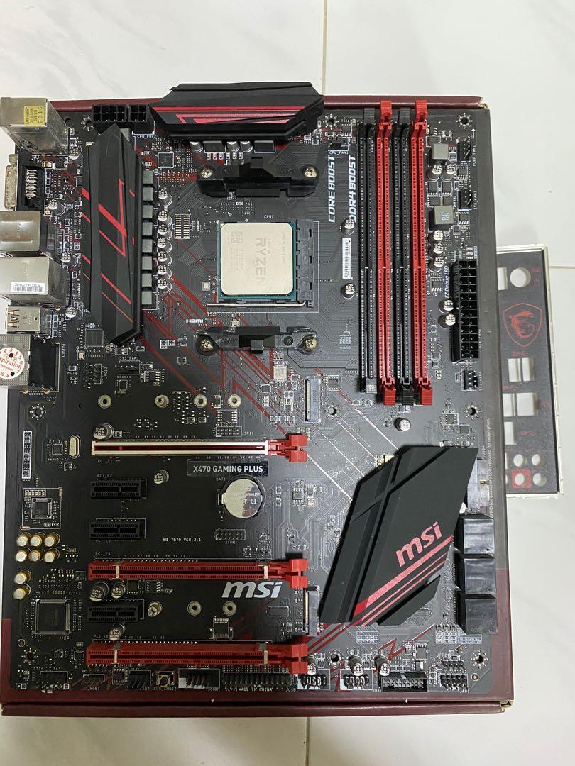 Ryzen 5 1600 Wraith Rgb Cooler Msi X470 Gaming Plus Computers Tech Parts Accessories Computer Parts On Carousell