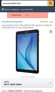 Samsung tab e