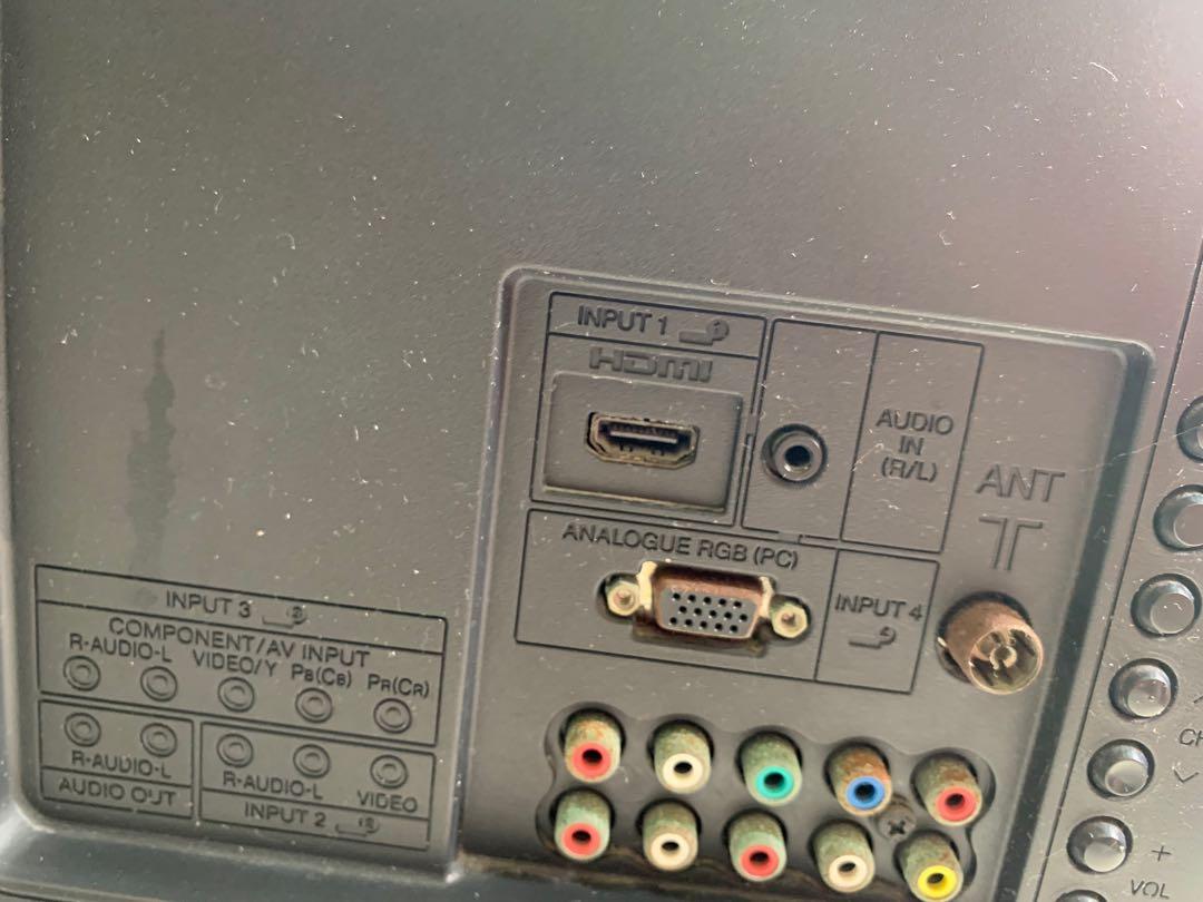 Sharp LCD 32” TV (Category: TV) located in Singapore. Submitted by co0ol (Listing ID 1066499921, Image 3). Description: Self-collection only Still functional Comes with power cable and hdmi cable Pm me for more details 😬 .