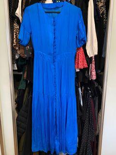 Sheike Blue Puffy Sleeve dress