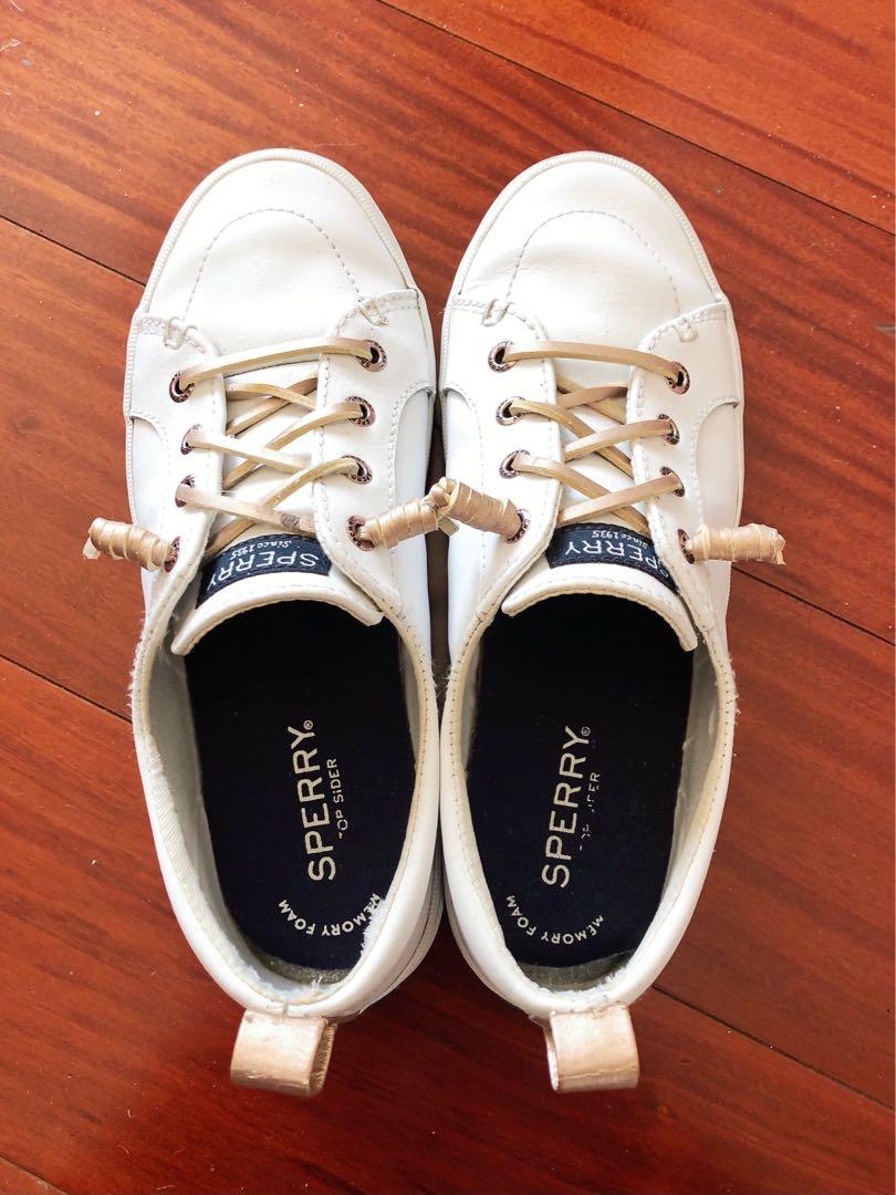 Sperry Leather Sneakers 小白鞋 Us 6 女裝 女裝鞋 Carousell