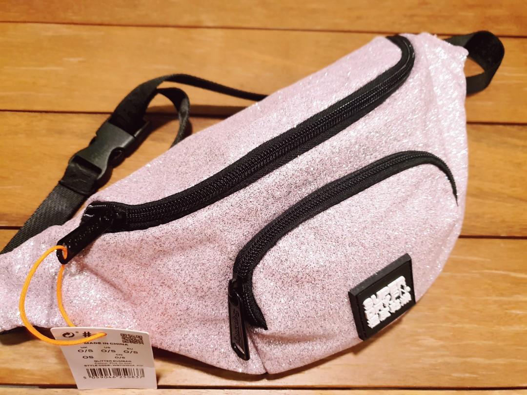 Superdry Pink Glitter Bumbag Waist Pouch