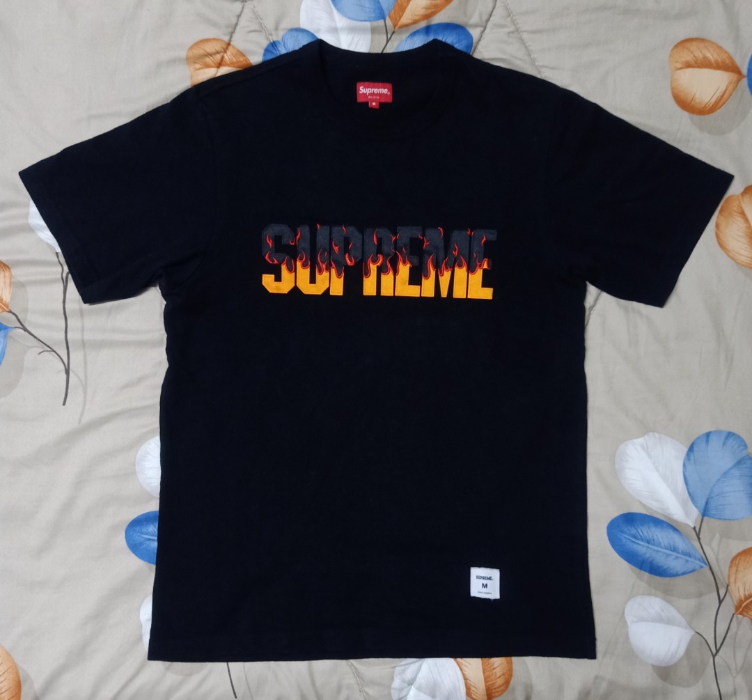 Supreme flame top t shirt