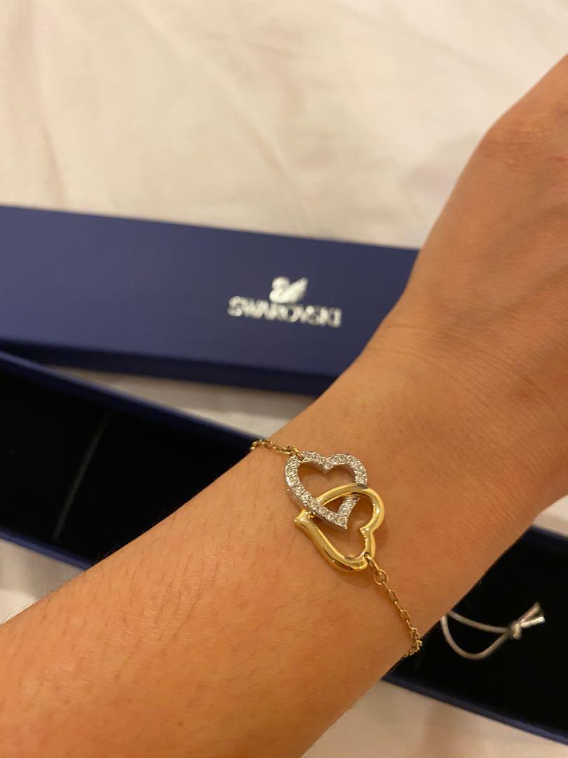 Swarovski Double Heart Love Bracelet